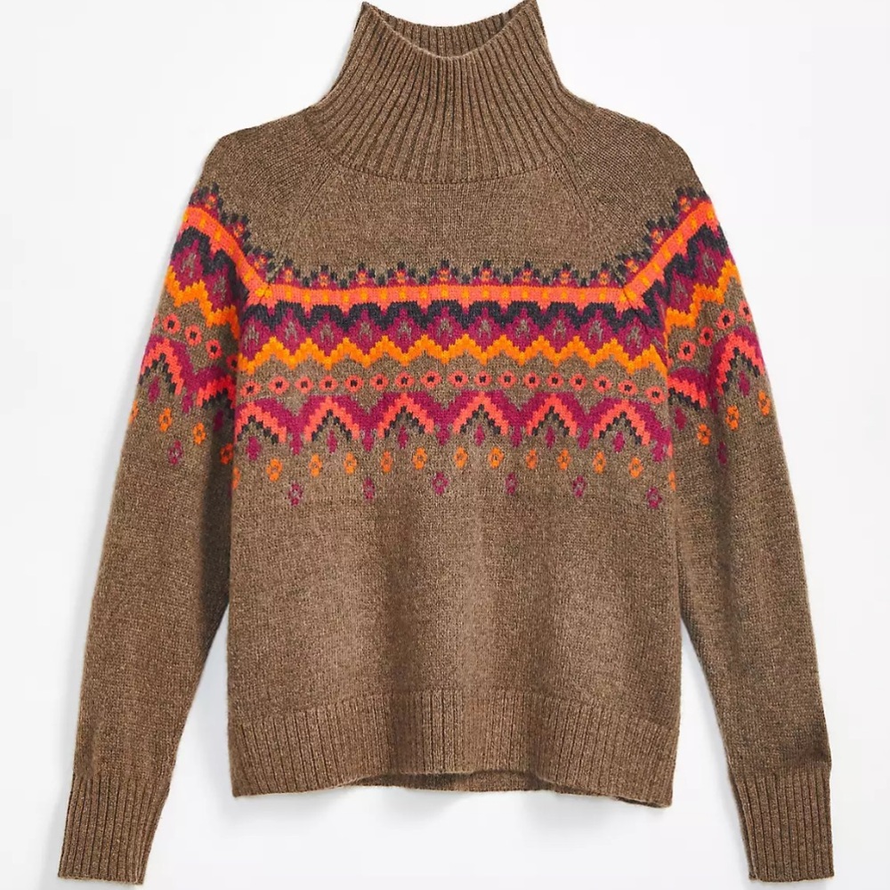 Lou & Grey Bright High-neck Fair isle Sweater